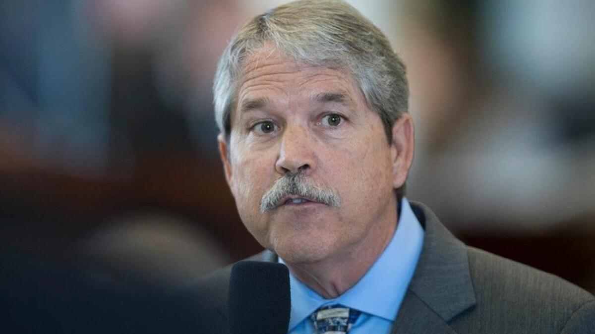State Sen. Larry Taylor, R-Friendswood, offers a floor amendment to SB 3 — the "school choice" bill — before the full Senate on March 30.