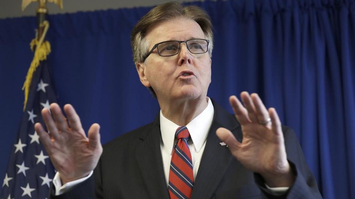 Lt. Gov. Dan Patrick holds a January news conference in Austin. Patrick, Texas’ leading “school choice” proponent, got the House floor vote on vouchers he demanded — but not his desired result.