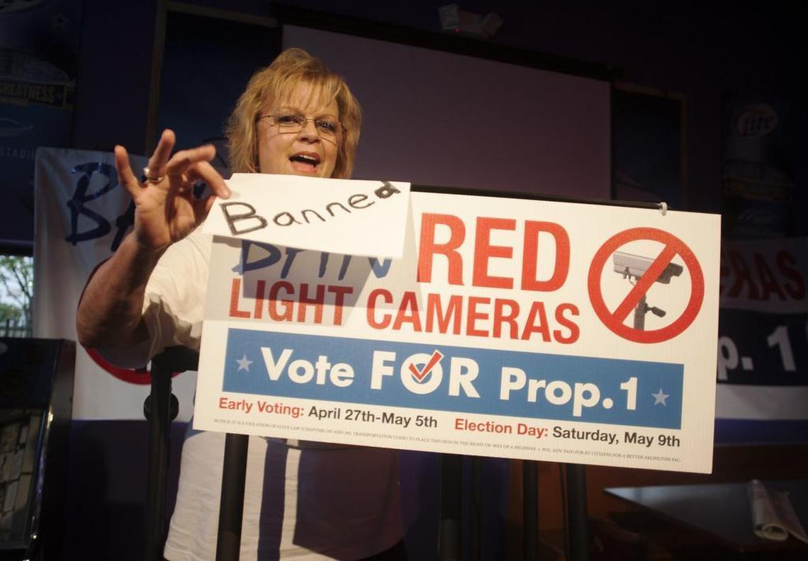 Kelly Canon celebrated when Arlington voters approved shutting off red-light cameras in May 2015. Canon, an active member of the Republican party, now has her sights set on Fort Worth.