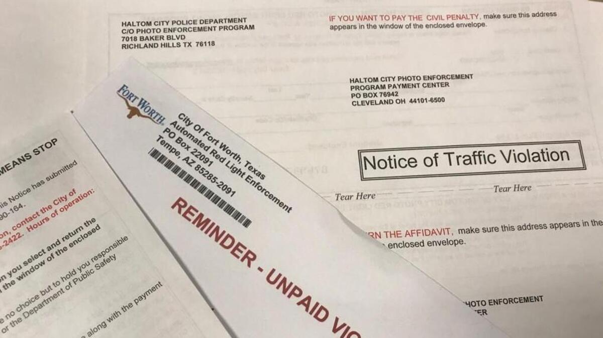 Tickets for running red lights are sent out nearly every day.