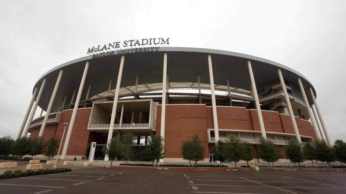 The exterior of McLane Stadium at Baylor University