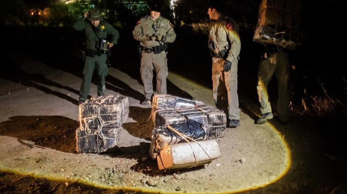 Texas budget writers plan to spend another $800 million for border security over the next two years, matching what lawmakers allocated in 2015. Seen here are bundles of marijuana seized by Border Patrol and DPS agents near Roma in 2016.