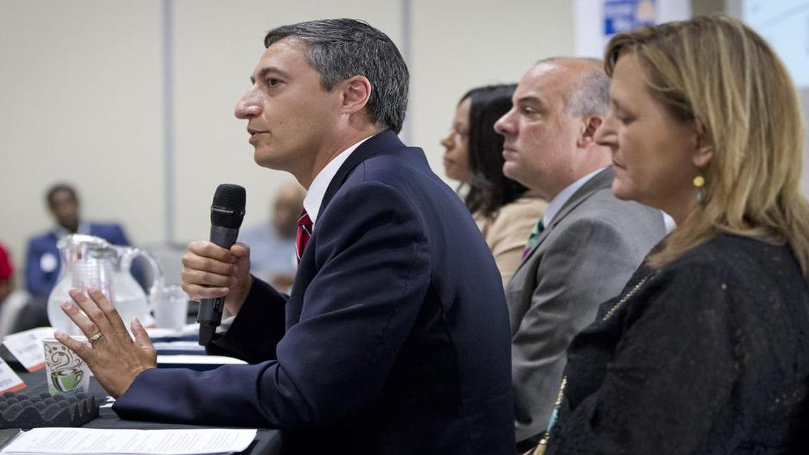 From left, state representatives Giovanni Capriglione, Nicole Collier, Chris Turner, Konni Burton speak during a pre-legislative Health & Human Services Forum Wednesday at the Amon Carter Center at Lena Pope.
