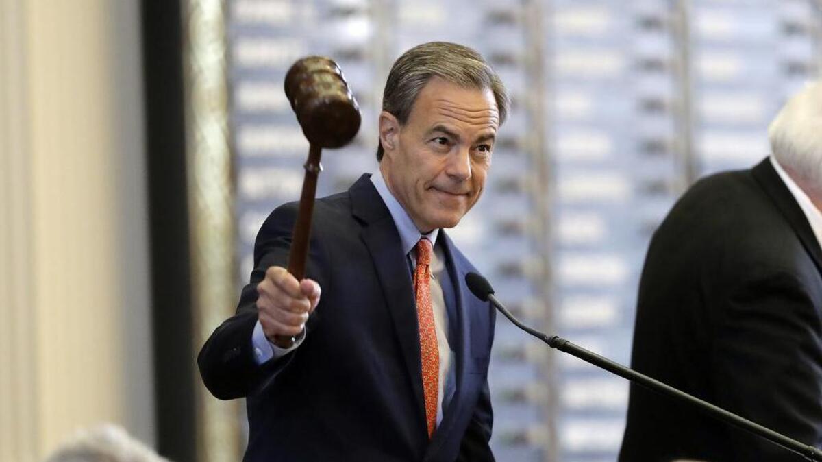 Texas Speaker of the House Joe Straus, R-San Antonio, says he won’t run for re-election.