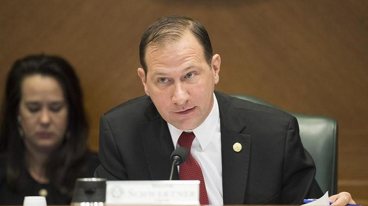 State Sen. Charles Schwertner, R-Georgetown, chairs the Senate Health and Human Services Committee on March 27, 2017. The committee is consider several bills related to long-term care facilities including S.B. 1130 by Sen. Juan "Chuy" Hinojosa and others.