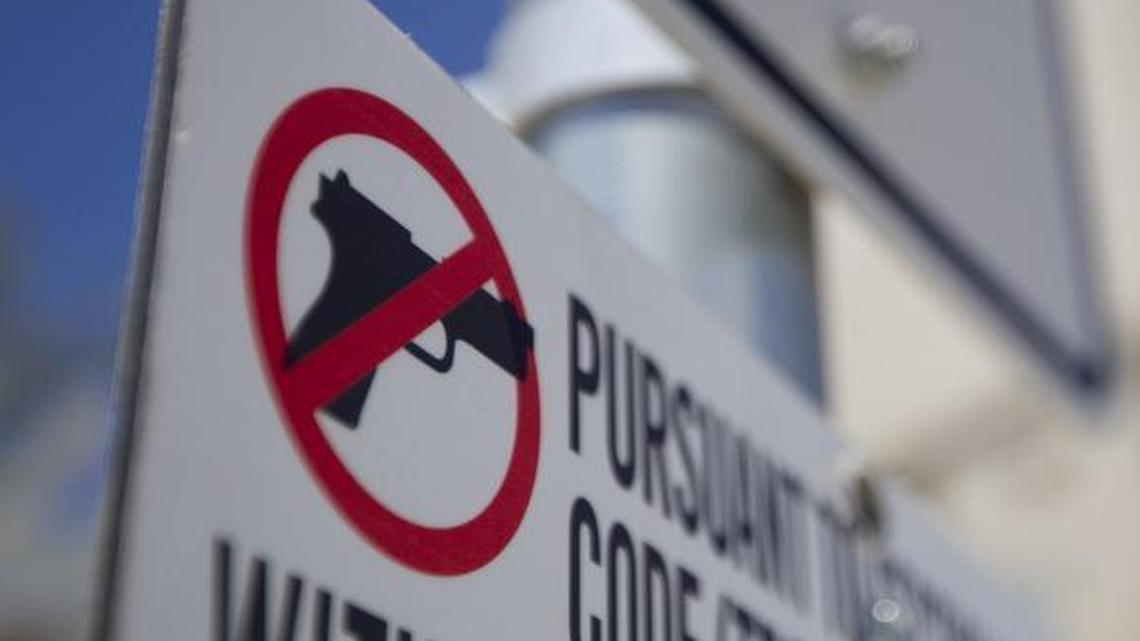 Signs regarding campus carry have gone up on local college campuses including Texas Wesleyan University.