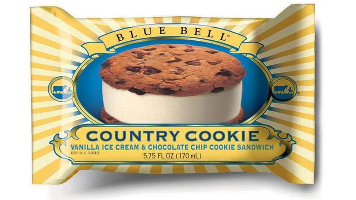 
Blue Bell Chocolate Chip Country Cookies are among the ice cream products recalled.
