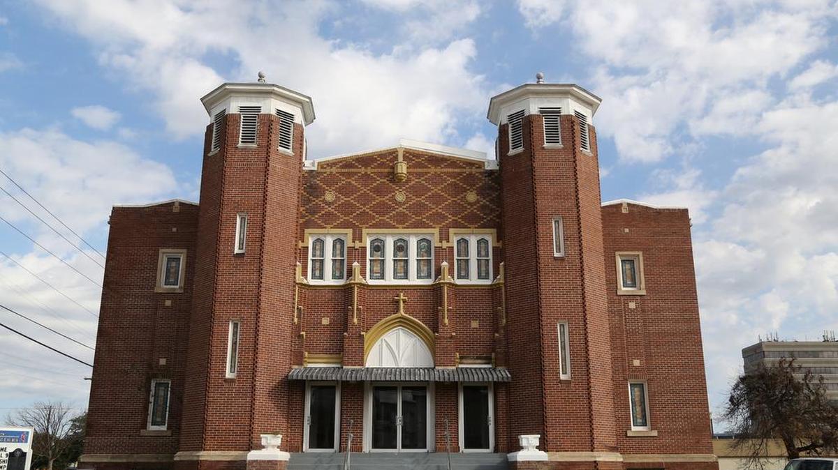 The exterior of St. James Methodist Church is seen in Waco on Wednesday. The church, founded by slaves and considered one of the oldest black churches in town, is down to fewer than 30 members and may be forced to close while members look for a smaller building.