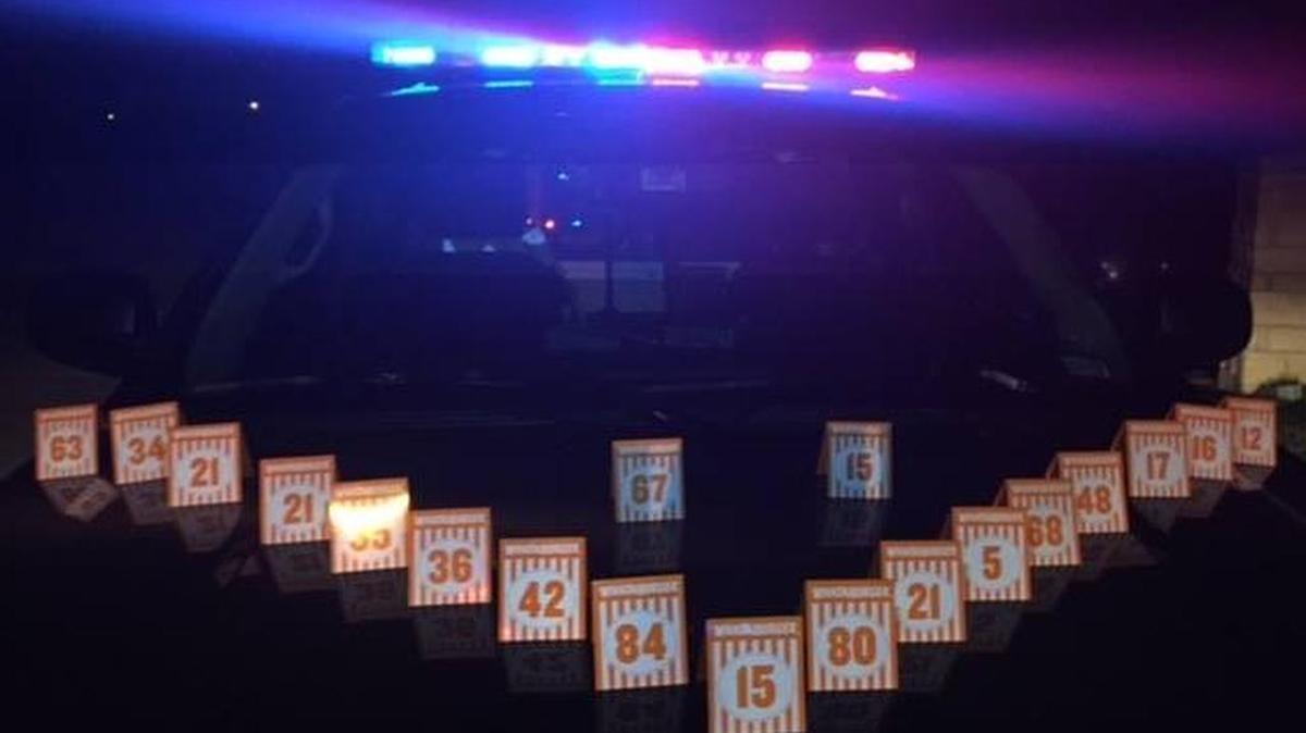 Some of the stolen Whataburger numbers recovered by the Northeast Police Department in Krugerville.