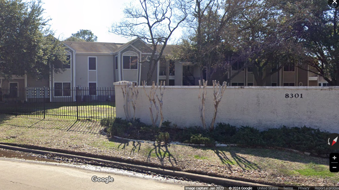 Police are looking for a suspect after a woman was found dead inside an apartment in Houston, Texas.