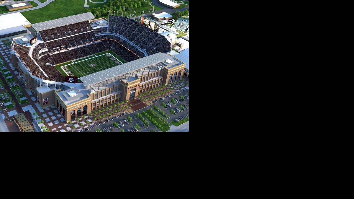 
An artist’s rendering of the renovated Kyle Field.

