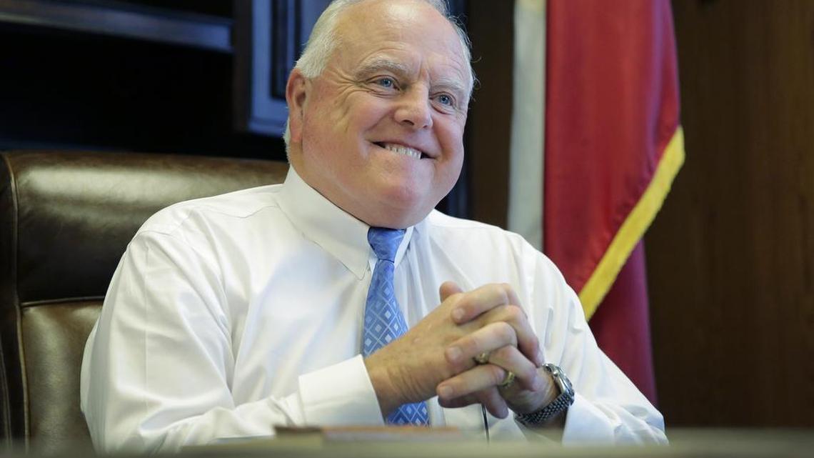 Texas Agricultural Commissioner Sid Miller talks in June about the state's plans to repeal a decade-old ban on deep fryers in public school kitchens. Miller, a first-term Republican who campaigned as an uncompromising conservative, gave out more bonuses to agency employees in his first nine months in office than his predecessor awarded in his first 2 1/2 years on the job, according to an analysis of personnel data.