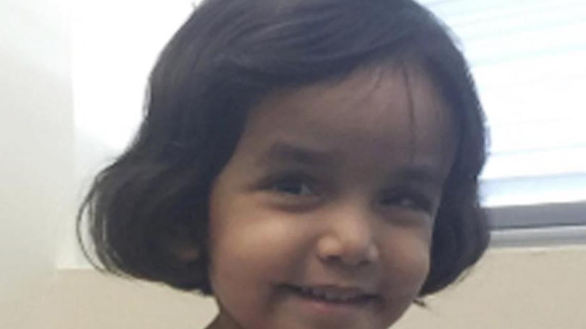 This undated photo provided by the Richardson Police Department shows 3-year-old Sherin Mathews.