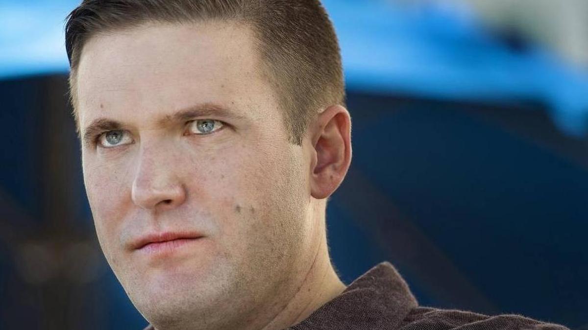 Richard Spencer at a white nationalist conference earlier this month.