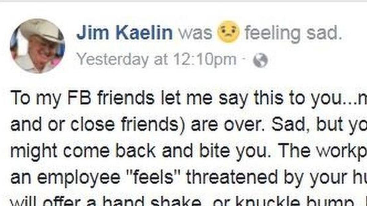 Nueces County Sheriff Jim Kaelin Facebook post