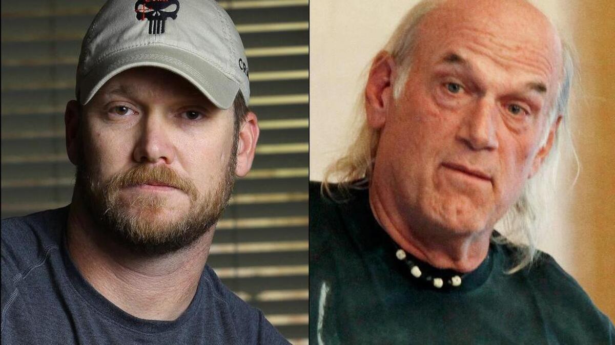 Chris Kyle, left, former Navy SEAL and author of the book “American Sniper” and former Minnesota Gov. Jesse Ventura, right. A federal appeals court has thrown out a $1.8 million judgment awarded to Ventura, who says he was defamed in the late author Chris Kyle's bestselling book "American Sniper."