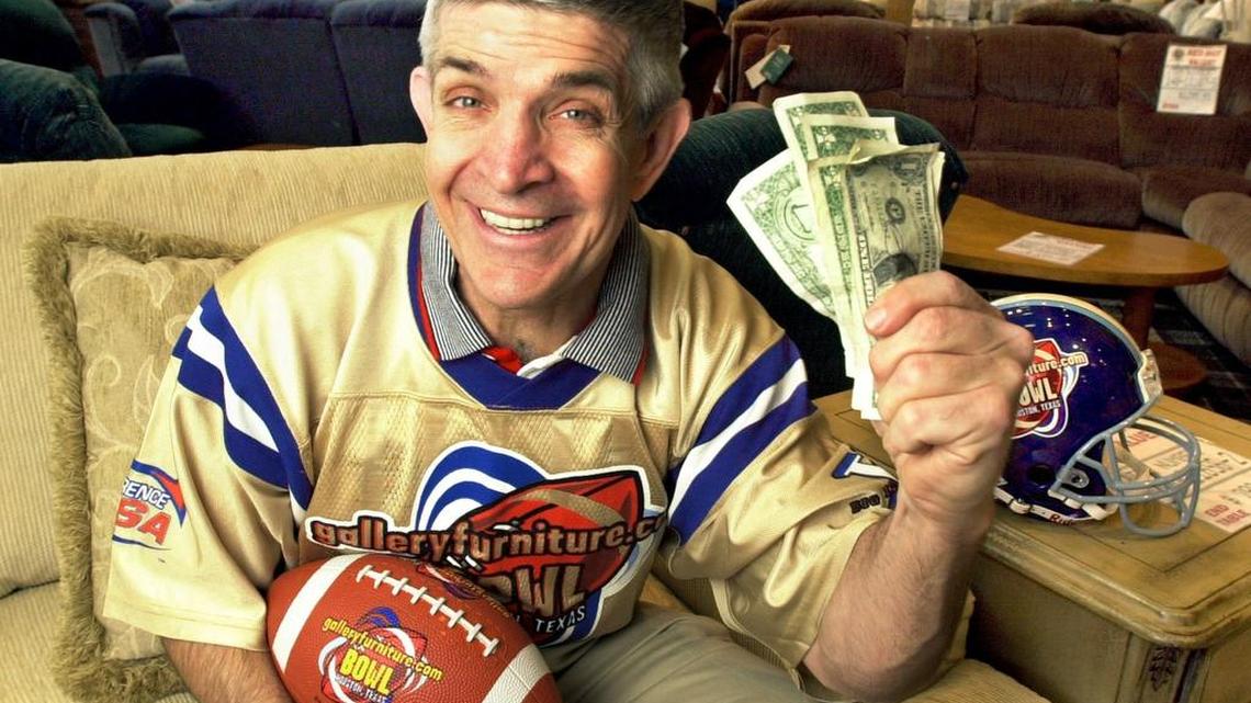 Jim McIngvale, owner of the Gallery Furniture chain, shown here in 2000.