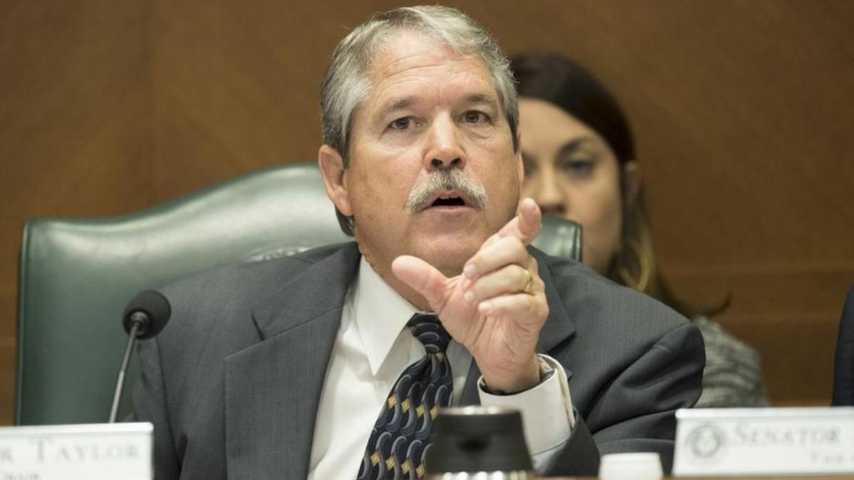 State Sen. Larry Taylor, R-Friendswood, chair of the Senate Education Committee, directs a witness during testimony this week.