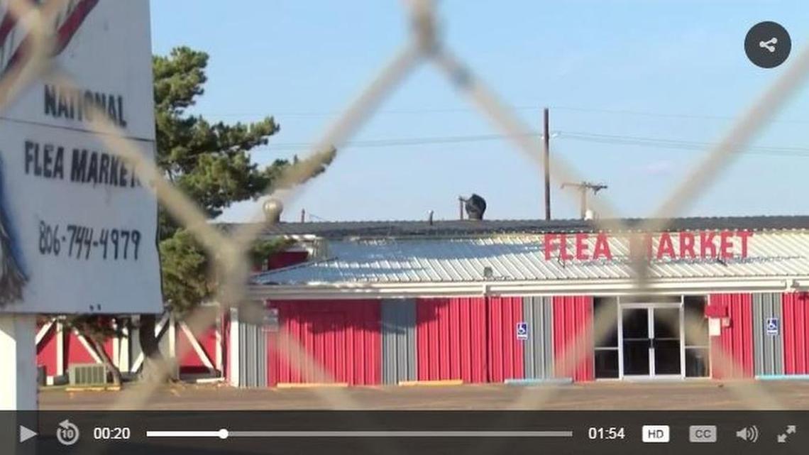 A woman claims that contact lenses she bought at this Lubbock flea market caused her to go blind.
