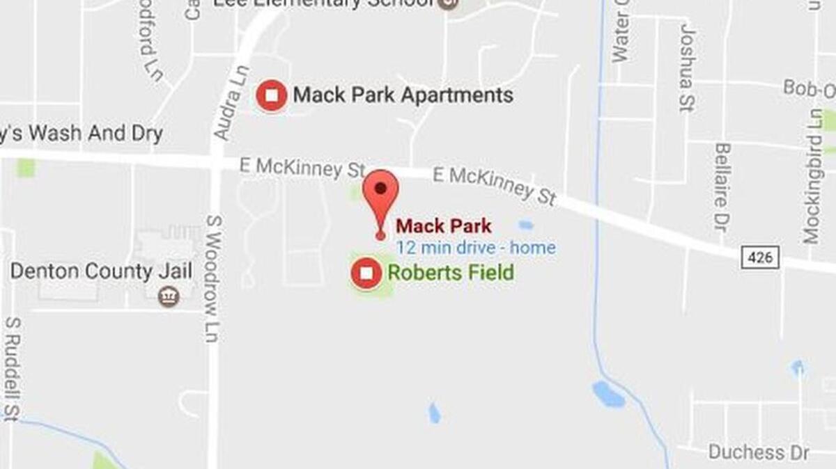 A teen was shot in a wooded area near Mack Park in Denton on Monday night.