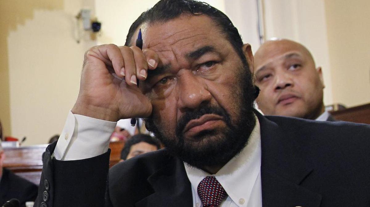 Rep. Al Green of Texas held a town hall meeting Saturday and played recordings of several threatening voicemails left at his offices in Houston and Washington, the Houston Chronicle reported.