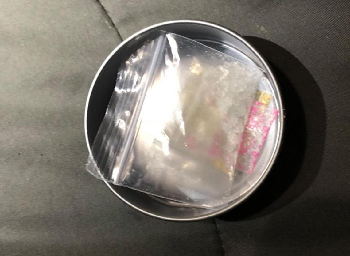 Meth in baggies seized during “Operation Ice Storm.”