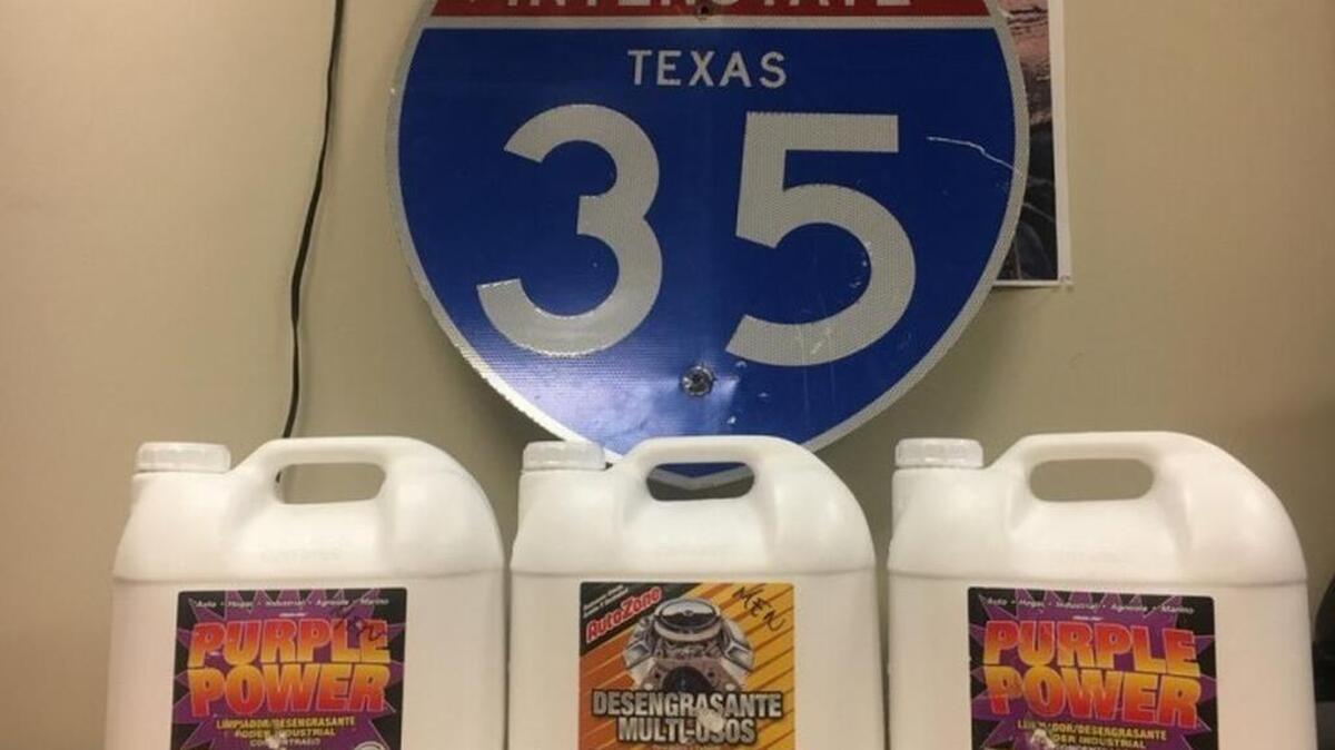 The degreaser jugs where $2 million of liquid meth was found in Austin last week.