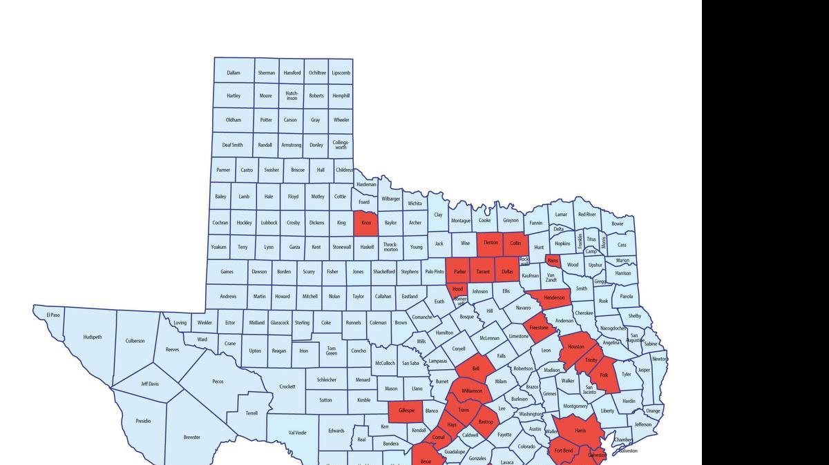 
Map of Texas child drownings to-date for 2015. 
