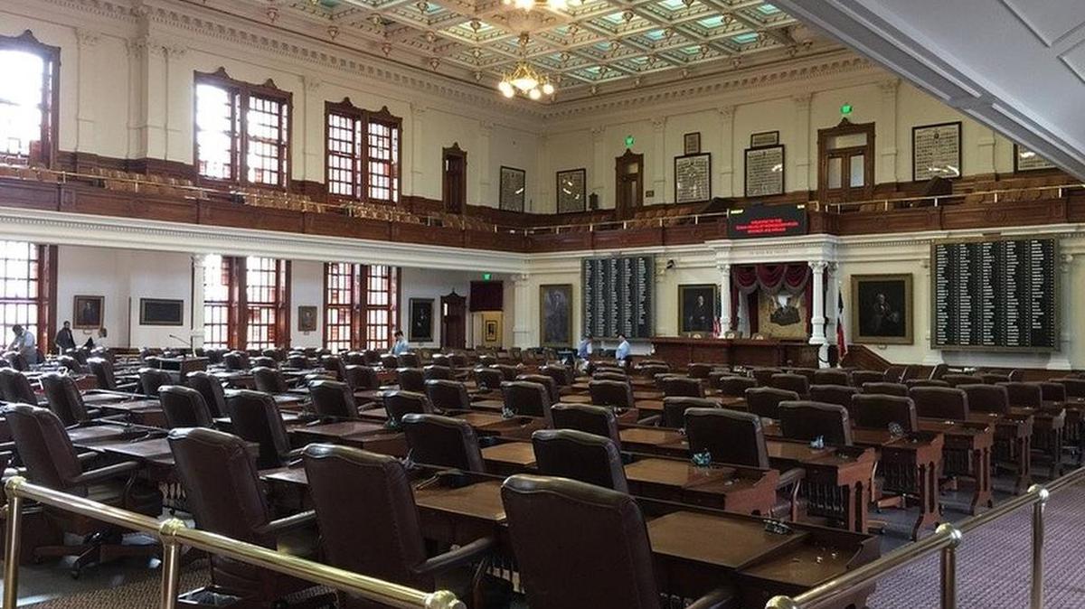 Chambers of the state House of Representatives, which is meeting for the 85th session of the Texas Legislature.