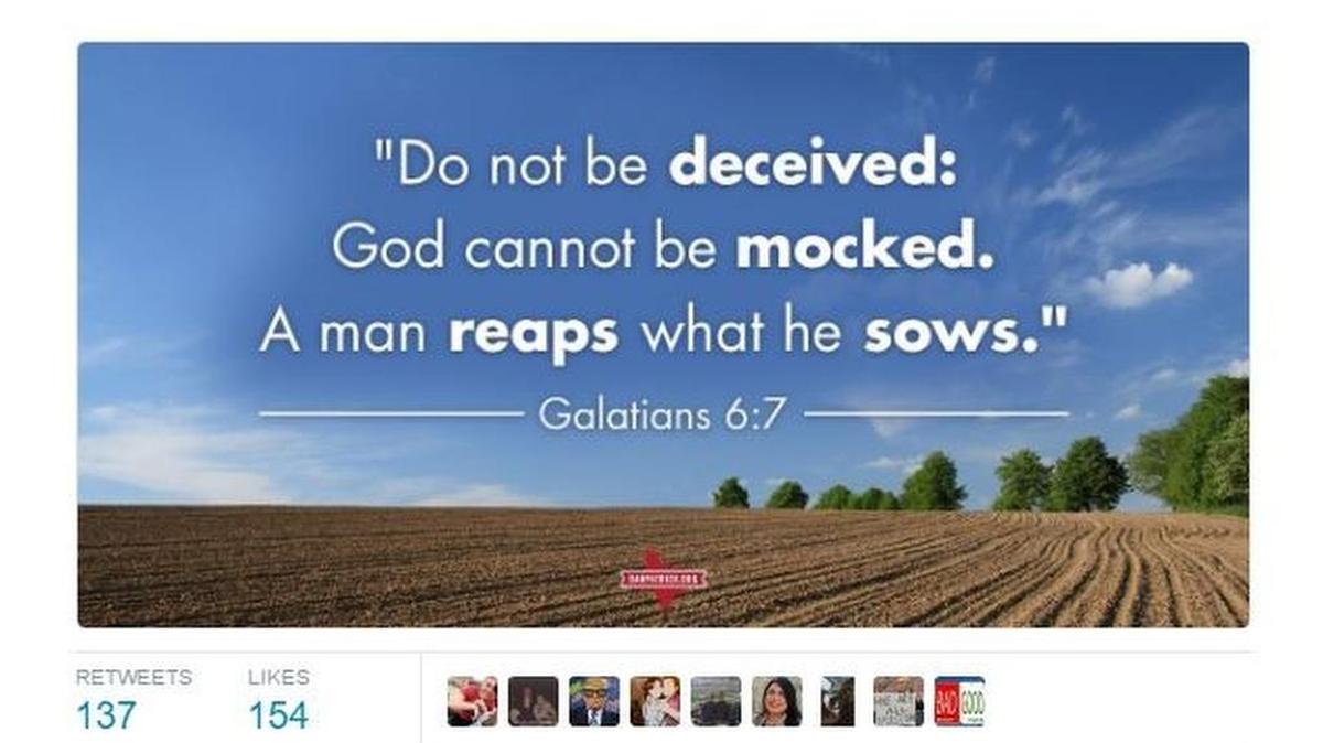 This Bible verse tweeted on Dan Patrick’s account drew heavy criticism Sunday morning. It was later removed.