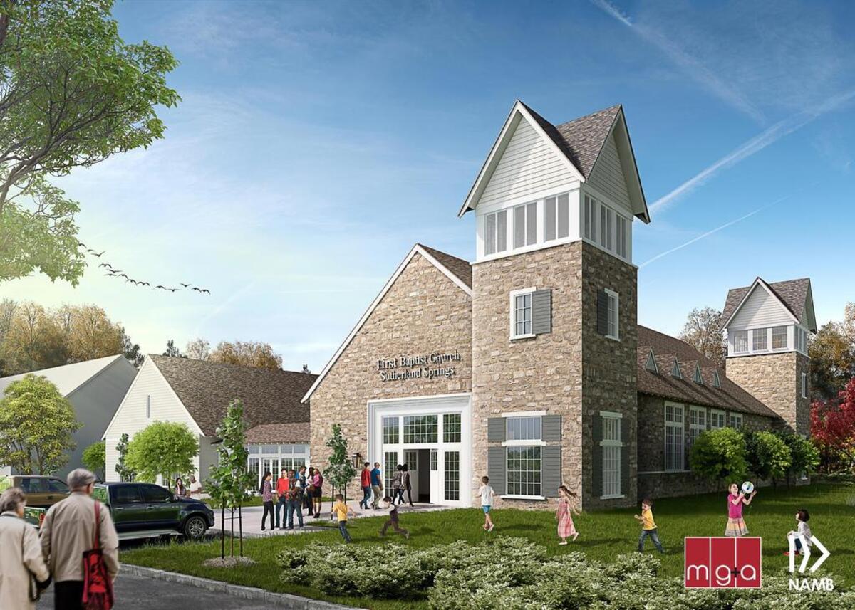 Renderings of a new $3 million church being planned for Sutherland Springs after a November 2017 mass shooting in the church where 26 people were killed.