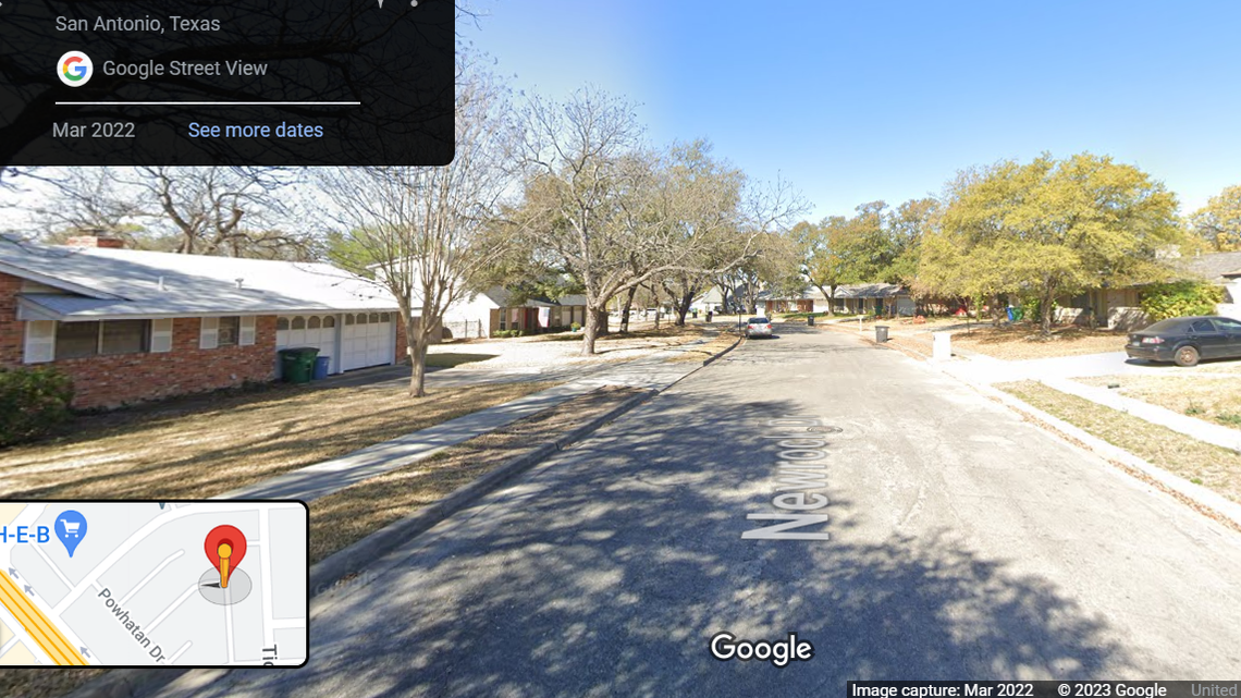 Police say the man was burglarizing a vehicle in the north San Antonio neighborhood.