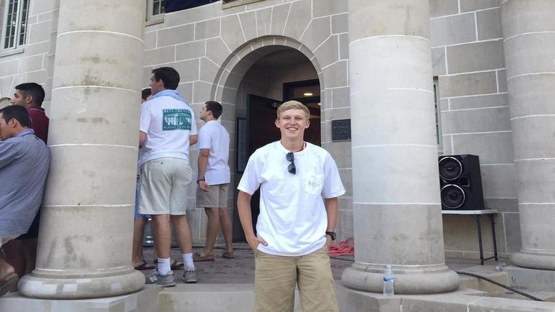 Blake Novacek has sued the Beta Theta Pi fraternity and two fraternity members over an alleged hazing incident in October of 2015 that reportedly left him with a traumatic brain injury.