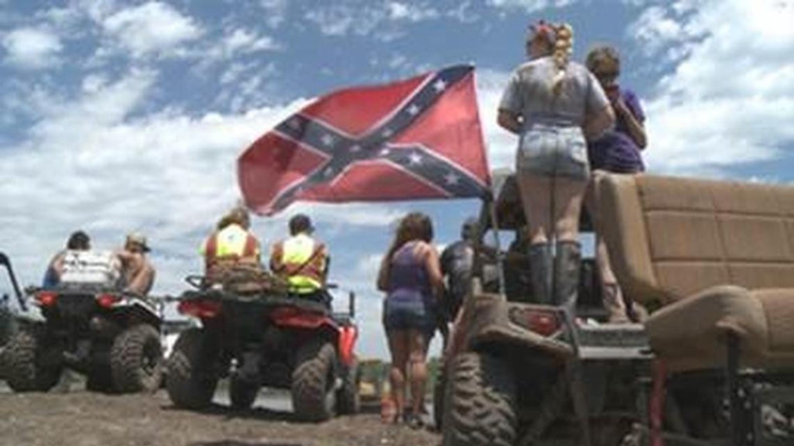Participants watch the action at a Rednecks With Paychecks rally on May 7.