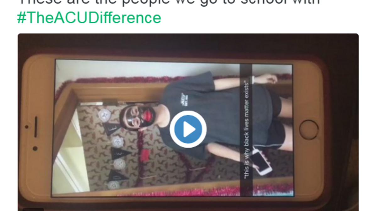 An ACU student shared a video on social media of a white student in blackface on Monday. Two students were expelled from the university later that day.