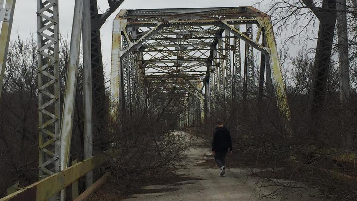 The old U.S. 380 bridge spans the Brazos River outside Newcastle, about 120 miles west of Fort Worth.