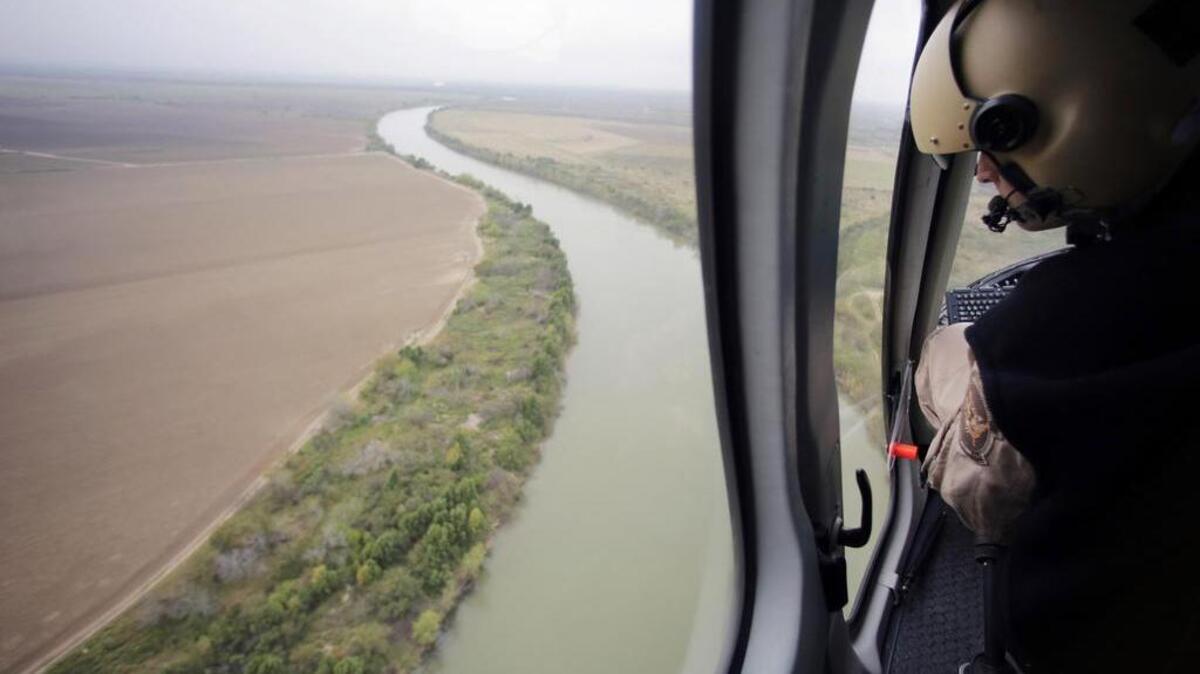 U.S. Customs and Border Protection Air and Marine agents patrol along the Rio Grande on the Texas-Mexico border near Rio Grande City, Texas.