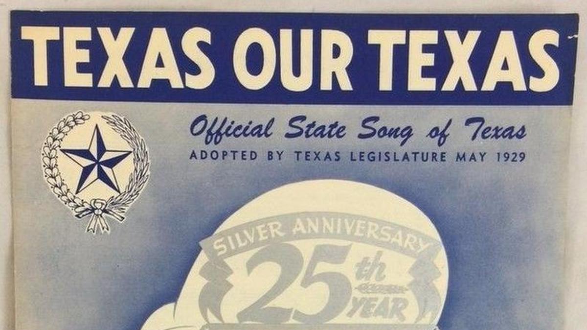 Sheet music for “Texas, Our Texas.”