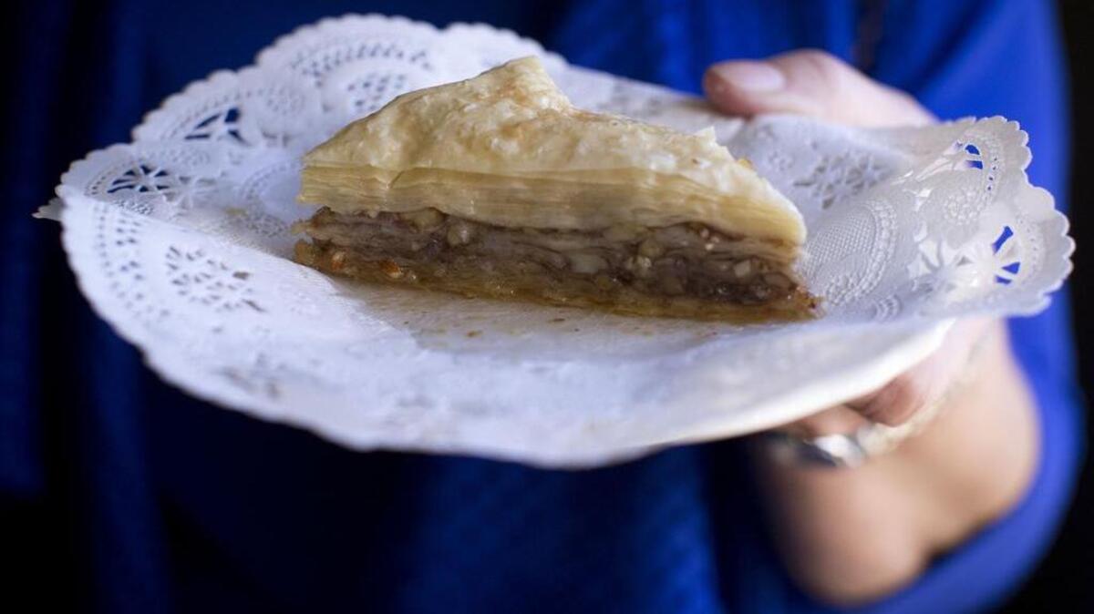 Baklava at the Greek Festival at St. Demetrios Greek Orthodox Church.