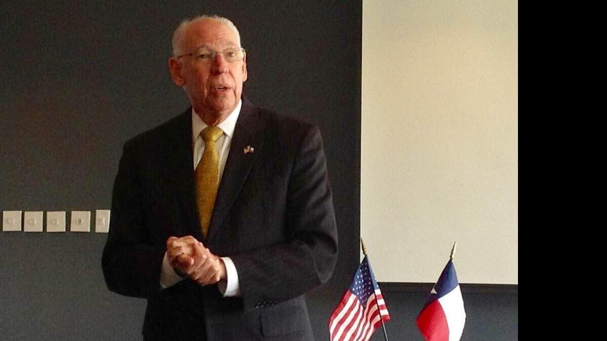 
Rafael Cruz at a 2012 Republican club meeting in Haltom City.
