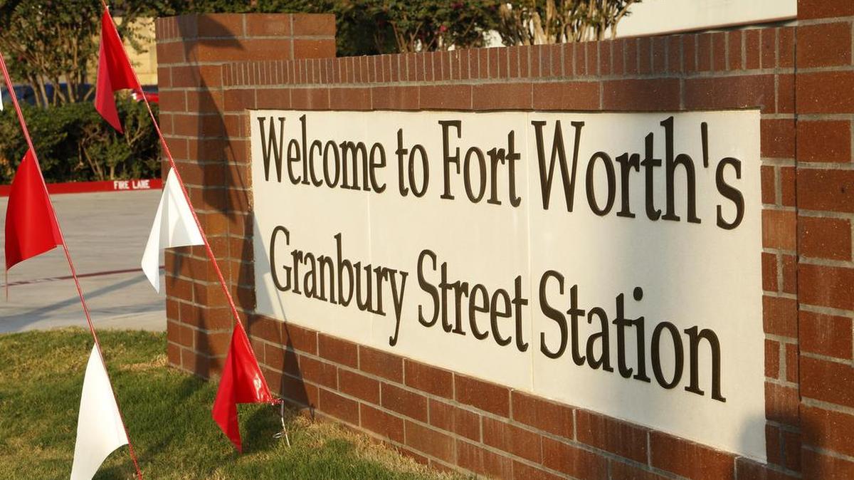 
The entrance to a new QT station in the 5000 block of Granbury Road welcomes you to “Granbury Street Station.” Photo taken July 30, 2015.
