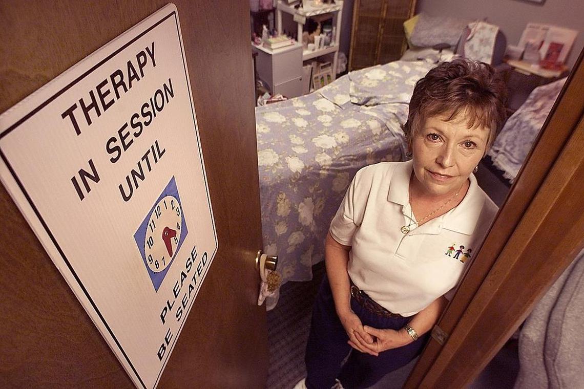 Massage therapist Diana R. Simone in her Fort Worth office in 2002, when she was unmasked as the anonymous radio listener who suggested Amber Alerts.