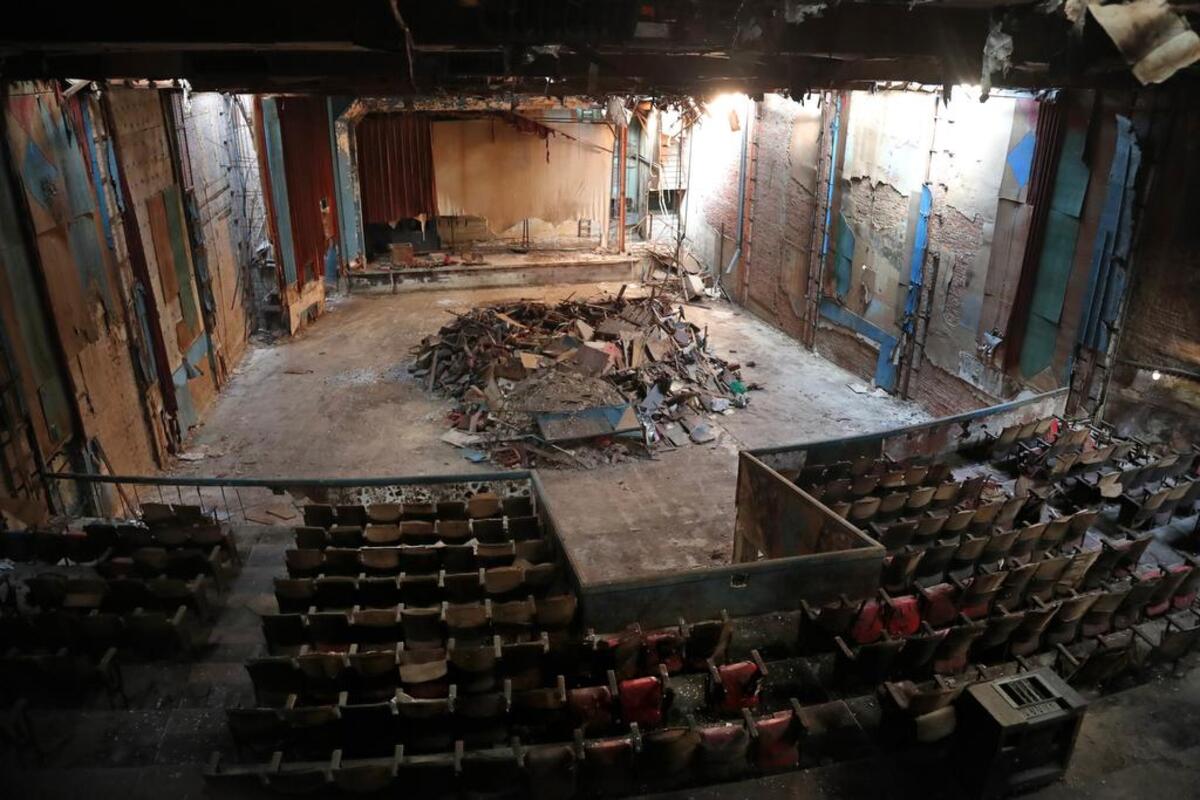 Holes in the roof have allowed the elements to deteriorate New Isis Theater on North Main Street as seen on Friday, December 1, 2017.