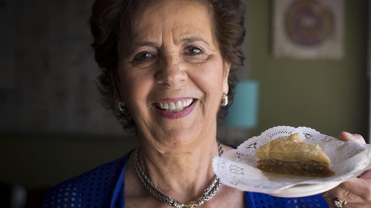 Anna Panagopoulos, who came from Greece at age 22, is known for baklava and loukoumades (“Greek doughuts”) at the Greek Festival marking 50 years this weekend.