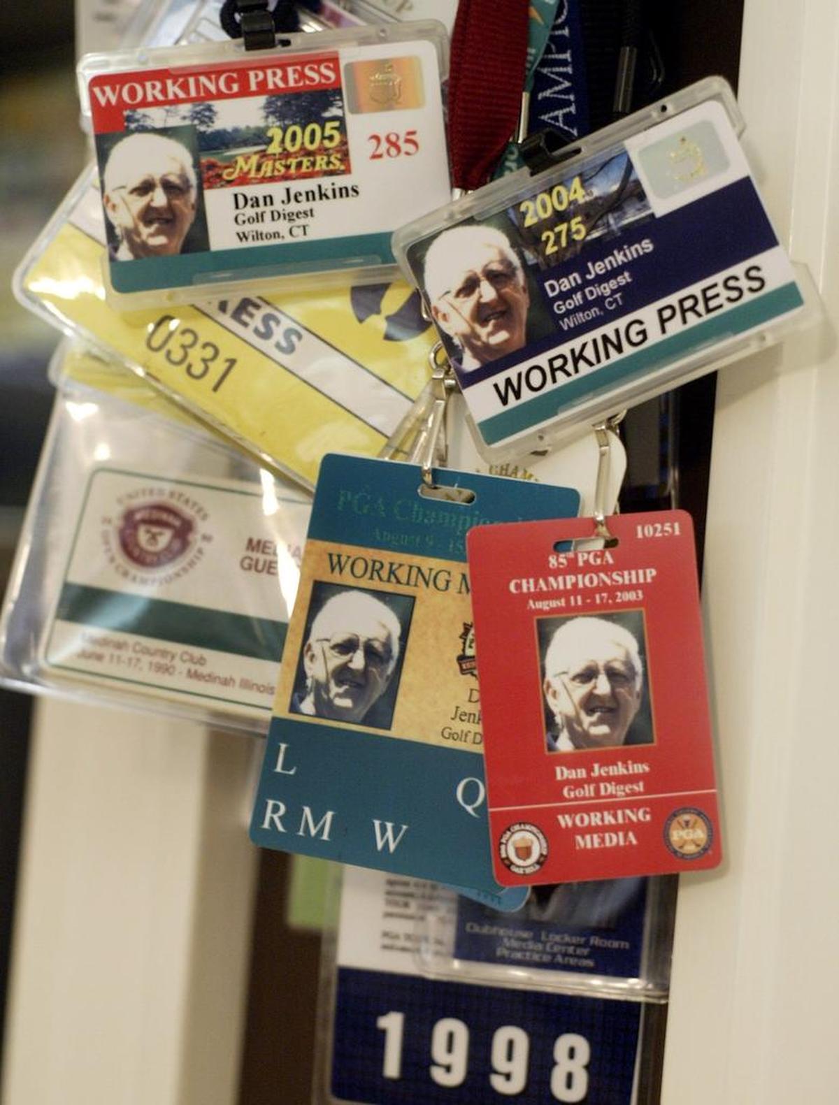 From Dan Jenkins’ collection of press credentials.