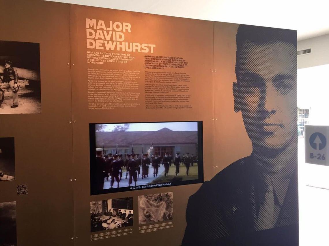 Maj. David Dewhurst, father of the former lieutenant governor, is remembered in the Utah Beach museum.