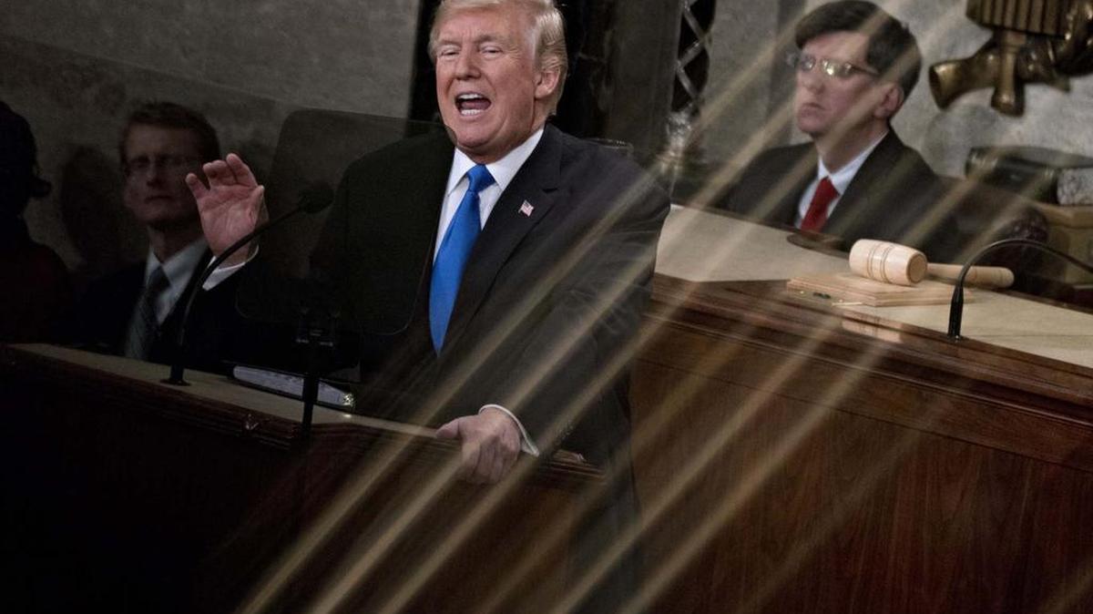 President Donald Trump delivers his State of the Union address to a joint session of Congress at the U.S. Capitol on Jan. 30, 2018.