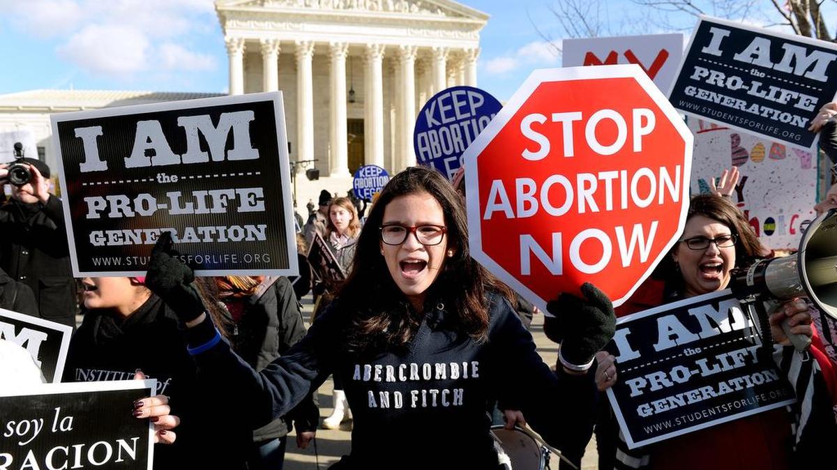 Anti-abortion activists in Washington D.C. in 2015.
