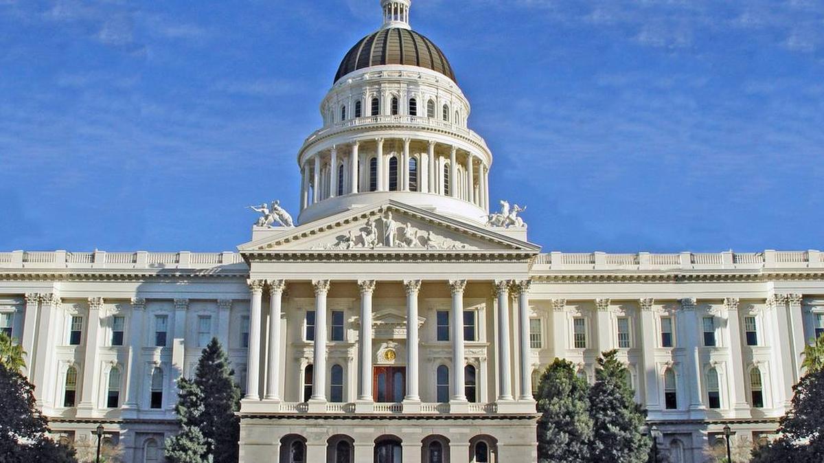 California’s Capitol building in Sacramento. The majestic dome was built to look like the U.S. Capitol and the interior is filled with ornate details like marble floors, carved wooden shutters and Corinthian columns.