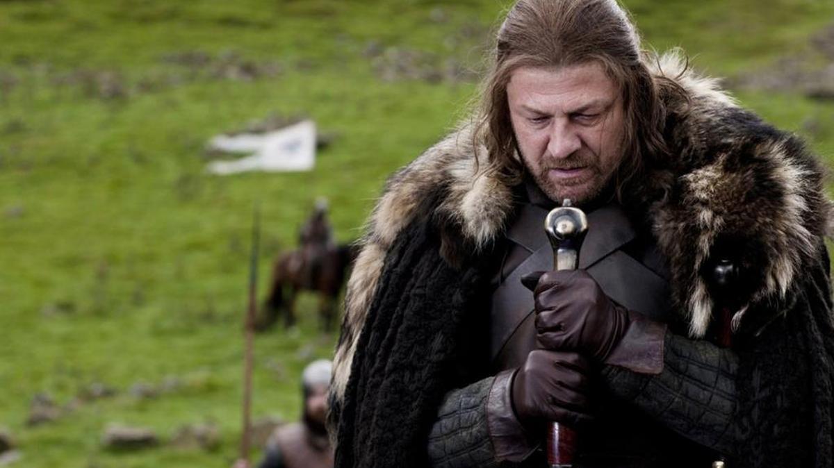 “Game of Thrones” character Eddard Stark, portrayed by actor Sean Bean, already has his Friday-evening-out sword.